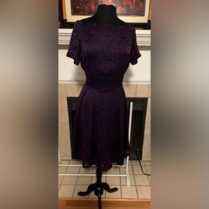 Miss May Purple Cocktail/Bridesmaid Lace Dress